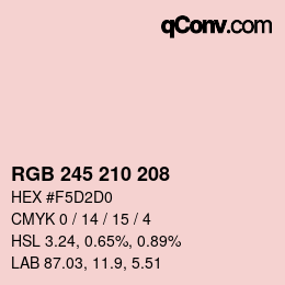 Farbcode: RGB 245 210 208 | qconv.com