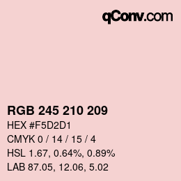 Color code: RGB 245 210 209 | qconv.com