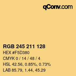 Color code: RGB 245 211 128 | qconv.com