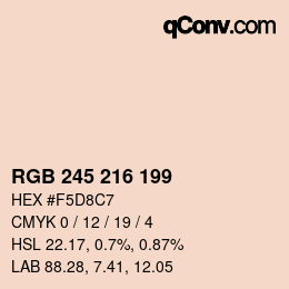 Color code: RGB 245 216 199 | qconv.com