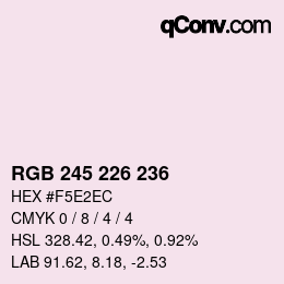 Color code: RGB 245 226 236 | qconv.com