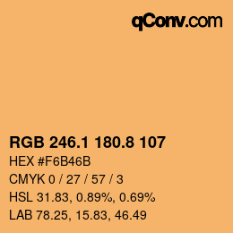 Color code: RGB 246.1 180.8 107 | qconv.com