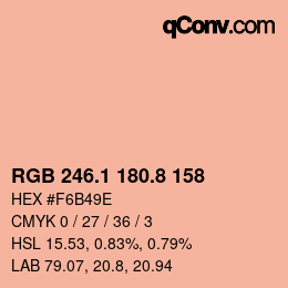 Color code: RGB 246.1 180.8 158 | qconv.com