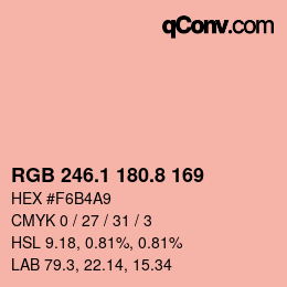 Color code: RGB 246.1 180.8 169 | qconv.com