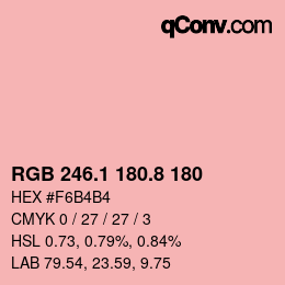 Color code: RGB 246.1 180.8 180 | qconv.com