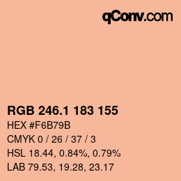 カラーコード: RGB 246.1 183 155 | qconv.com