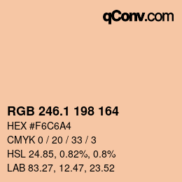 Color code: RGB 246.1 198 164 | qconv.com