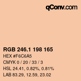 カラーコード: RGB 246.1 198 165 | qconv.com