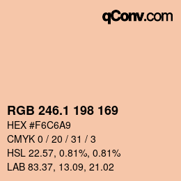 Color code: RGB 246.1 198 169 | qconv.com