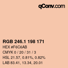 Color code: RGB 246.1 198 171 | qconv.com