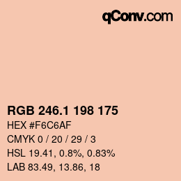 カラーコード: RGB 246.1 198 175 | qconv.com