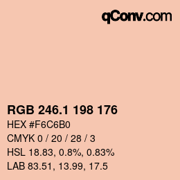 Color code: RGB 246.1 198 176 | qconv.com