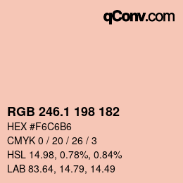 カラーコード: RGB 246.1 198 182 | qconv.com