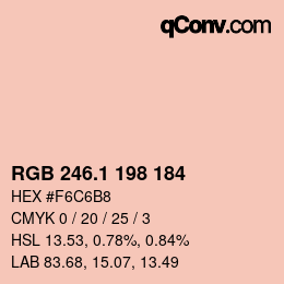 Color code: RGB 246.1 198 184 | qconv.com