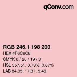 カラーコード: RGB 246.1 198 200 | qconv.com