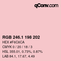 カラーコード: RGB 246.1 198 202 | qconv.com