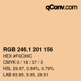 カラーコード: RGB 246.1 201 156 | qconv.com