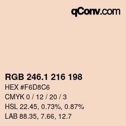 Color code: RGB 246.1 216 198 | qconv.com