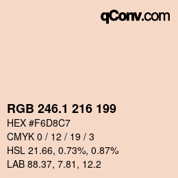 カラーコード: RGB 246.1 216 199 | qconv.com