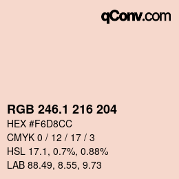 カラーコード: RGB 246.1 216 204 | qconv.com