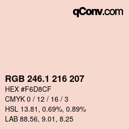 カラーコード: RGB 246.1 216 207 | qconv.com
