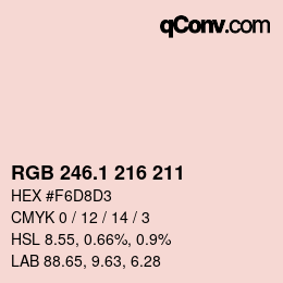 カラーコード: RGB 246.1 216 211 | qconv.com