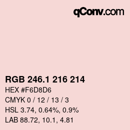 カラーコード: RGB 246.1 216 214 | qconv.com