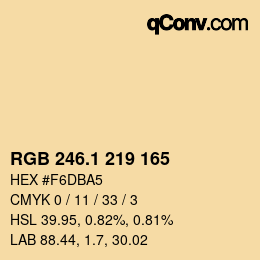 カラーコード: RGB 246.1 219 165 | qconv.com