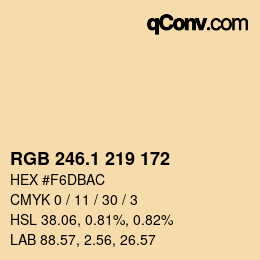 カラーコード: RGB 246.1 219 172 | qconv.com