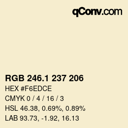 Color code: RGB 246.1 237 206 | qconv.com