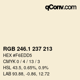 Color code: RGB 246.1 237 213 | qconv.com