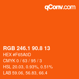 Color code: RGB 246.1 90.8 13 | qconv.com