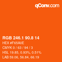 Color code: RGB 246.1 90.8 14 | qconv.com