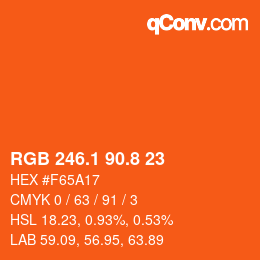 Color code: RGB 246.1 90.8 23 | qconv.com