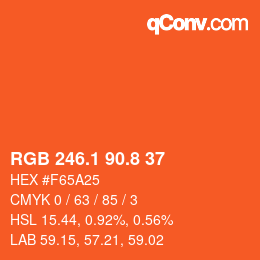 Color code: RGB 246.1 90.8 37 | qconv.com