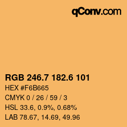 カラーコード: RGB 246.7 182.6 101 | qconv.com