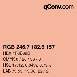 カラーコード: RGB 246.7 182.6 157 | qconv.com