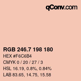 カラーコード: RGB 246.7 198 180 | qconv.com