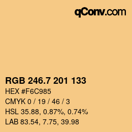 カラーコード: RGB 246.7 201 133 | qconv.com