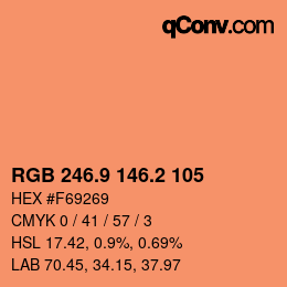 Color code: RGB 246.9 146.2 105 | qconv.com