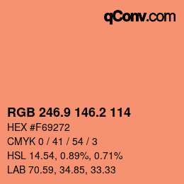 Color code: RGB 246.9 146.2 114 | qconv.com
