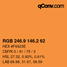 Color code: RGB 246.9 146.2 62 | qconv.com