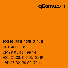カラーコード: RGB 246 128.2 1.6 | qconv.com