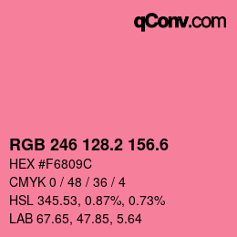 カラーコード: RGB 246 128.2 156.6 | qconv.com