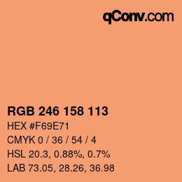 Color code: RGB 246 158 113 | qconv.com