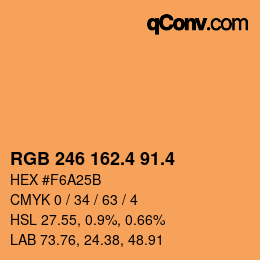 カラーコード: RGB 246 162.4 91.4 | qconv.com