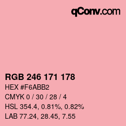 Farbcode: RGB 246 171 178 | qconv.com