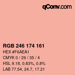 Color code: RGB 246 174 161 | qconv.com