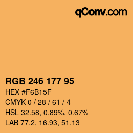 Código de color: RGB 246 177 95 | qconv.com