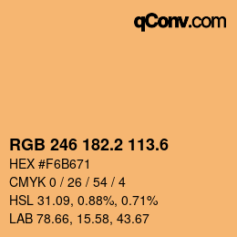 カラーコード: RGB 246 182.2 113.6 | qconv.com
